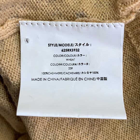 MICHAEL KORS COLLECTION Size L Tan Copper Cashmere Studded Animal Print Sweater - Picture 7 of 7